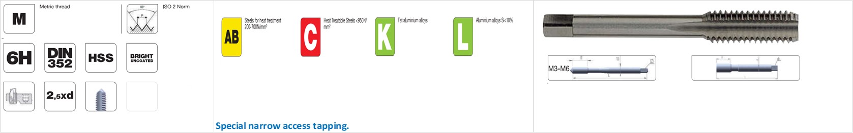 GJENGET.HÅND M4 - HSS DIN 352  NR. 3